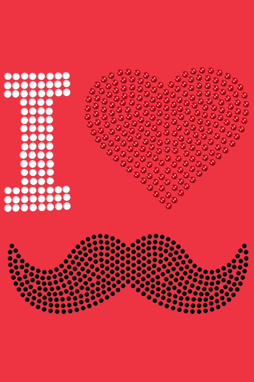 I Love Mustache Bandanna