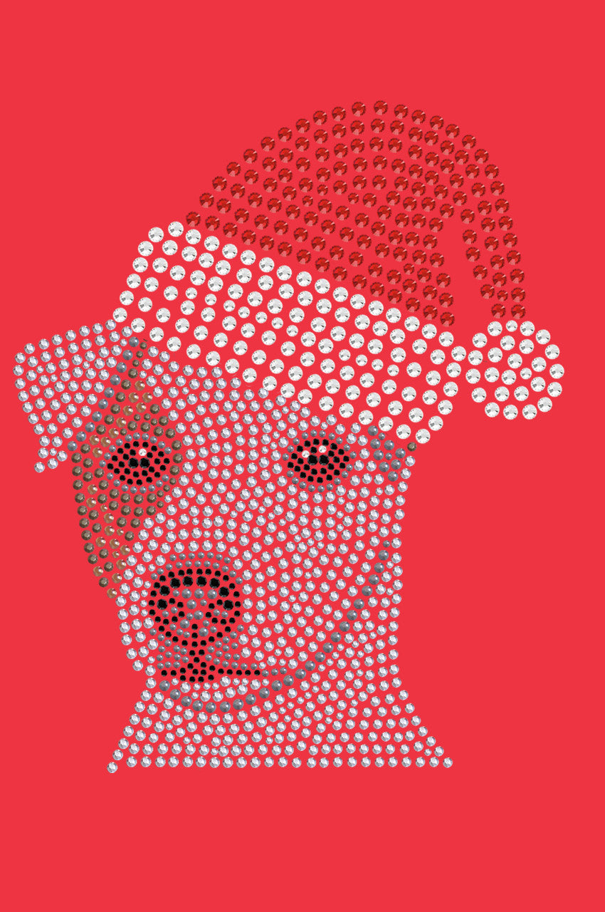 Jack Russell Terrier with Santa Hat - Womens T-shirt