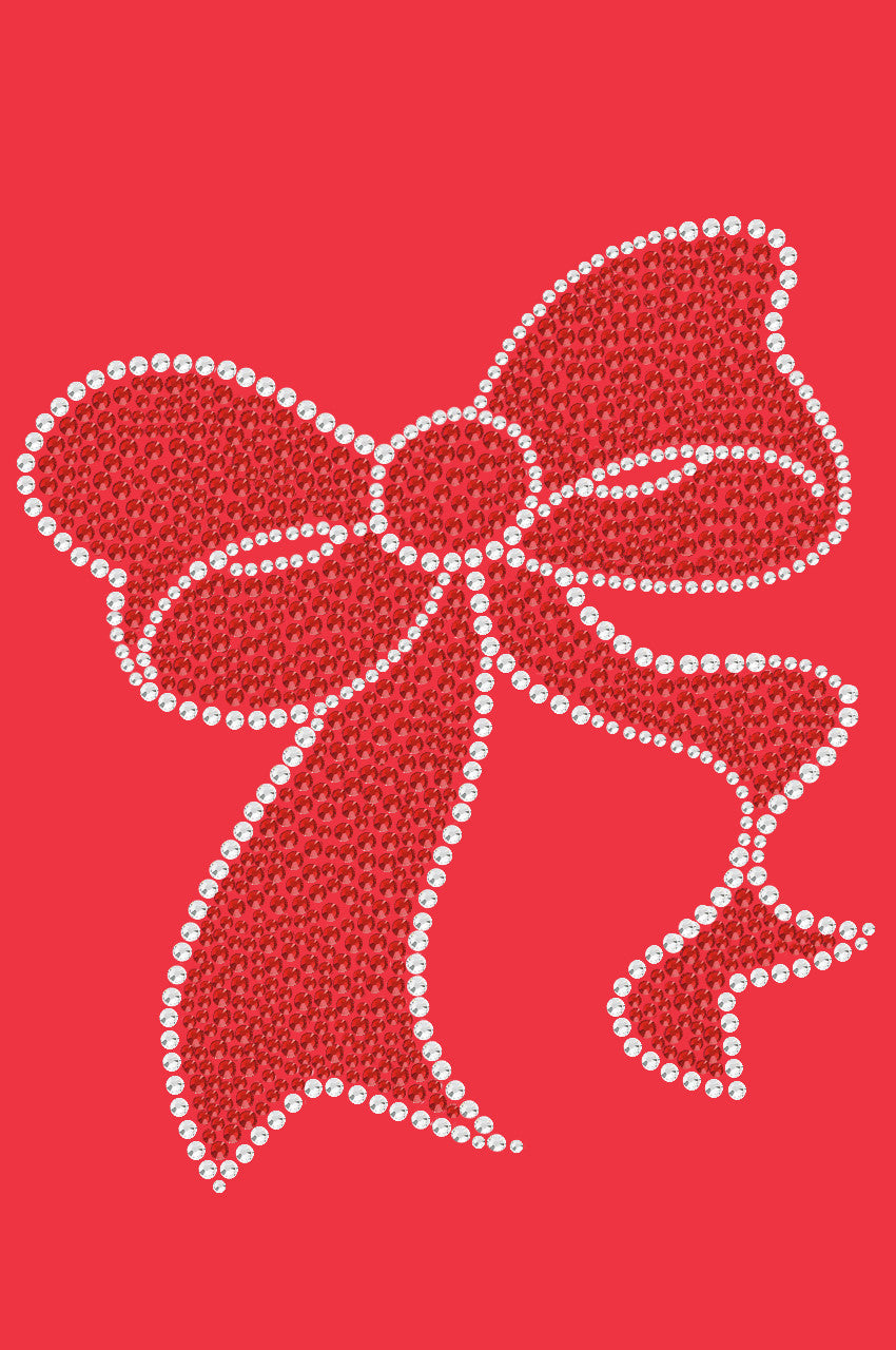 Red Rhinestone Bow - Womens Tee