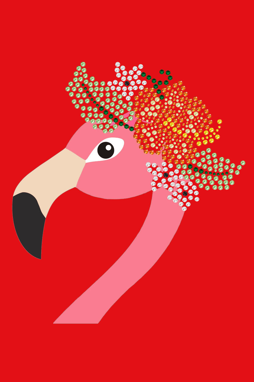 Flamingo with Flowers - Womens Tee