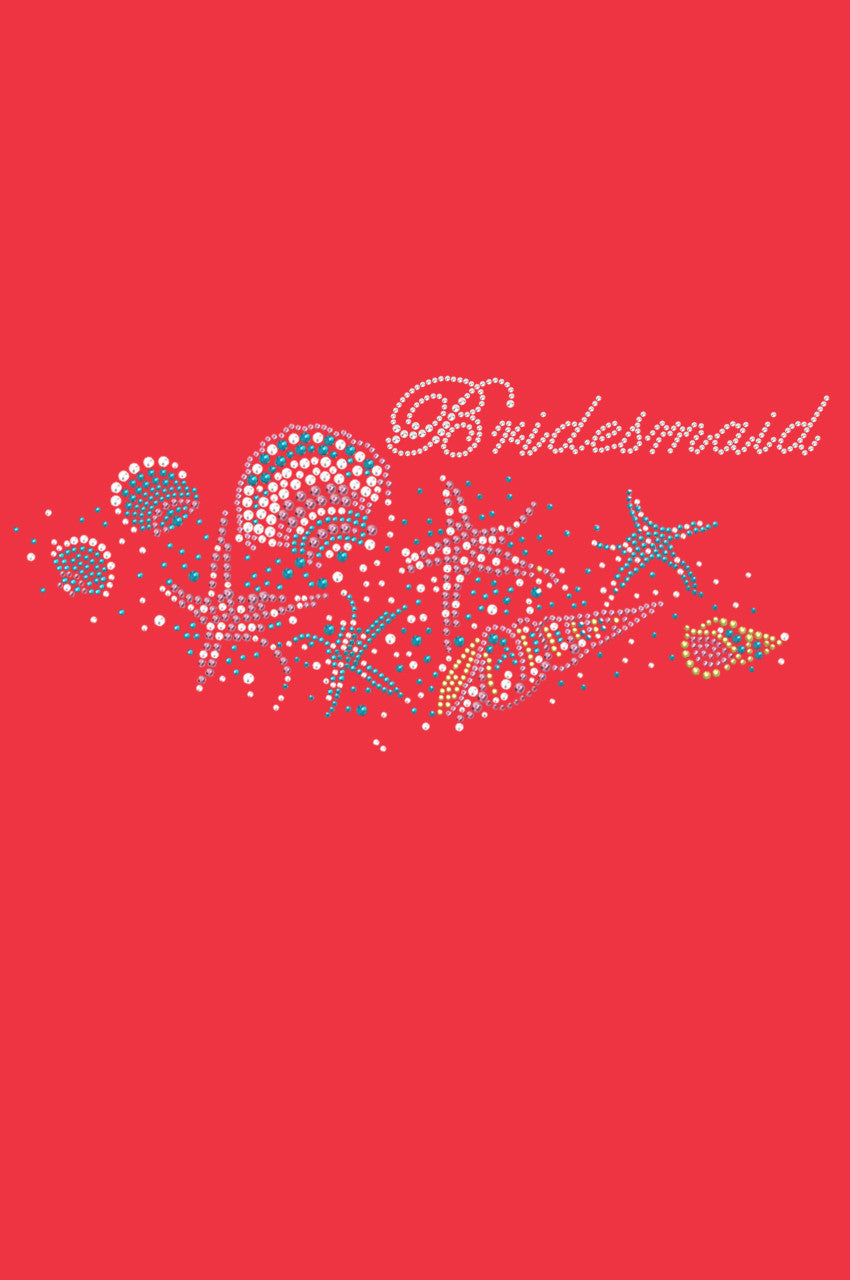 Bridesmaid with Seashells- Womens T-shirt