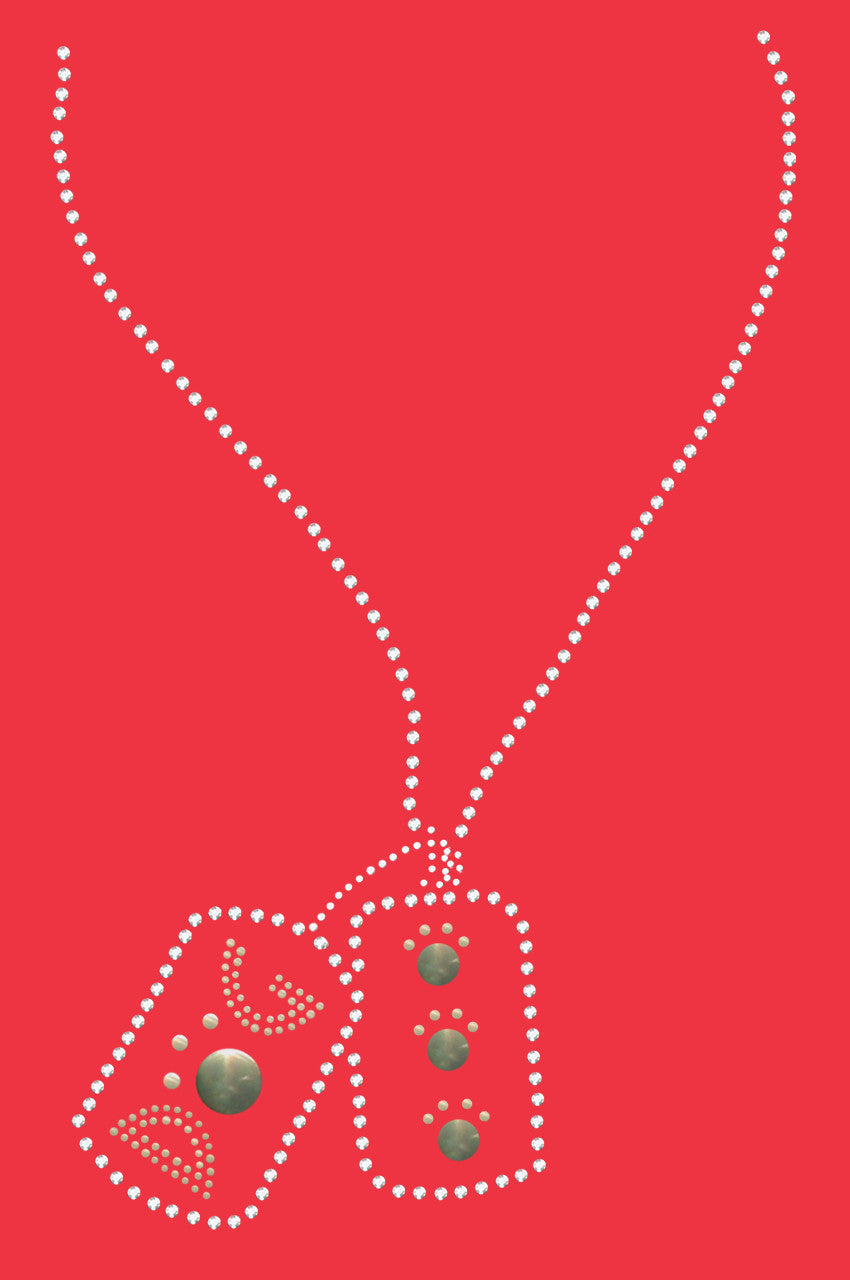 Dog Tag Necklace 1- Womens T-shirt