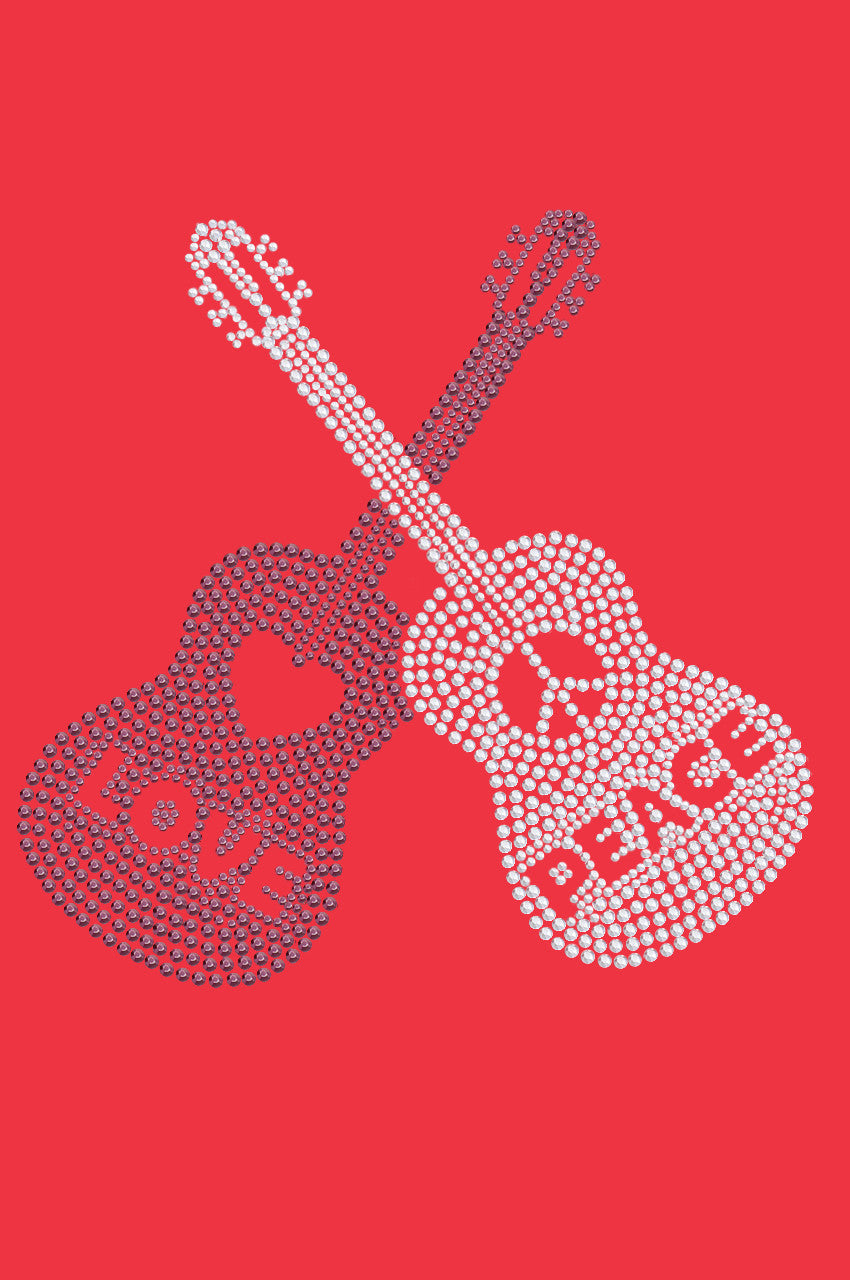 Guitars - Love & Peace - Womens T-shirt