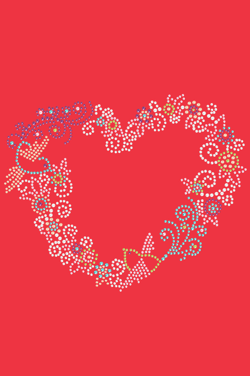 Spring Flower & Bird Heart - Womens T-shirt