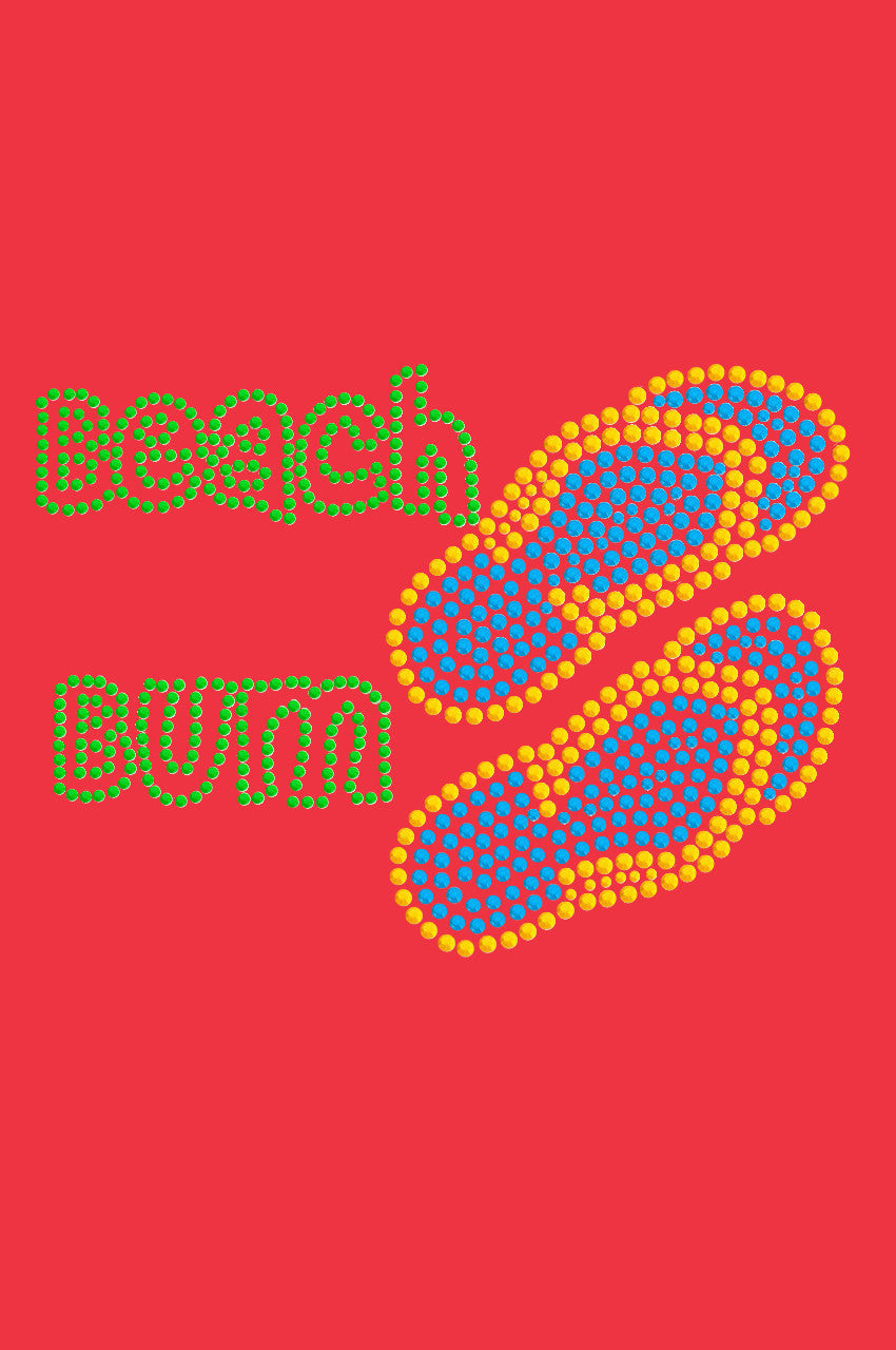 Beach Bum with Flip Flops - Womens T-shirt