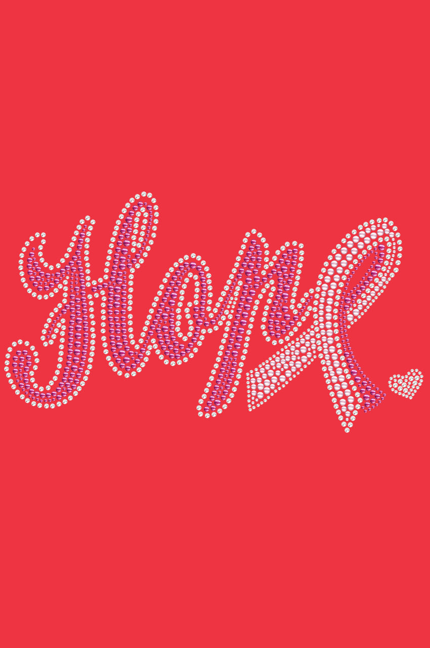 Hope with Cancer Ribbon - Womens T-shirt