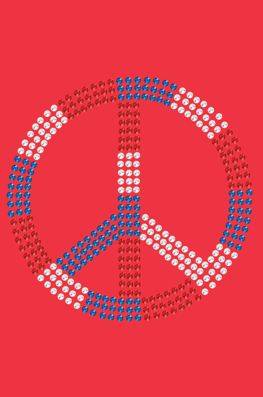 Peace Sign (Red, White, & Blue) - Bandanna