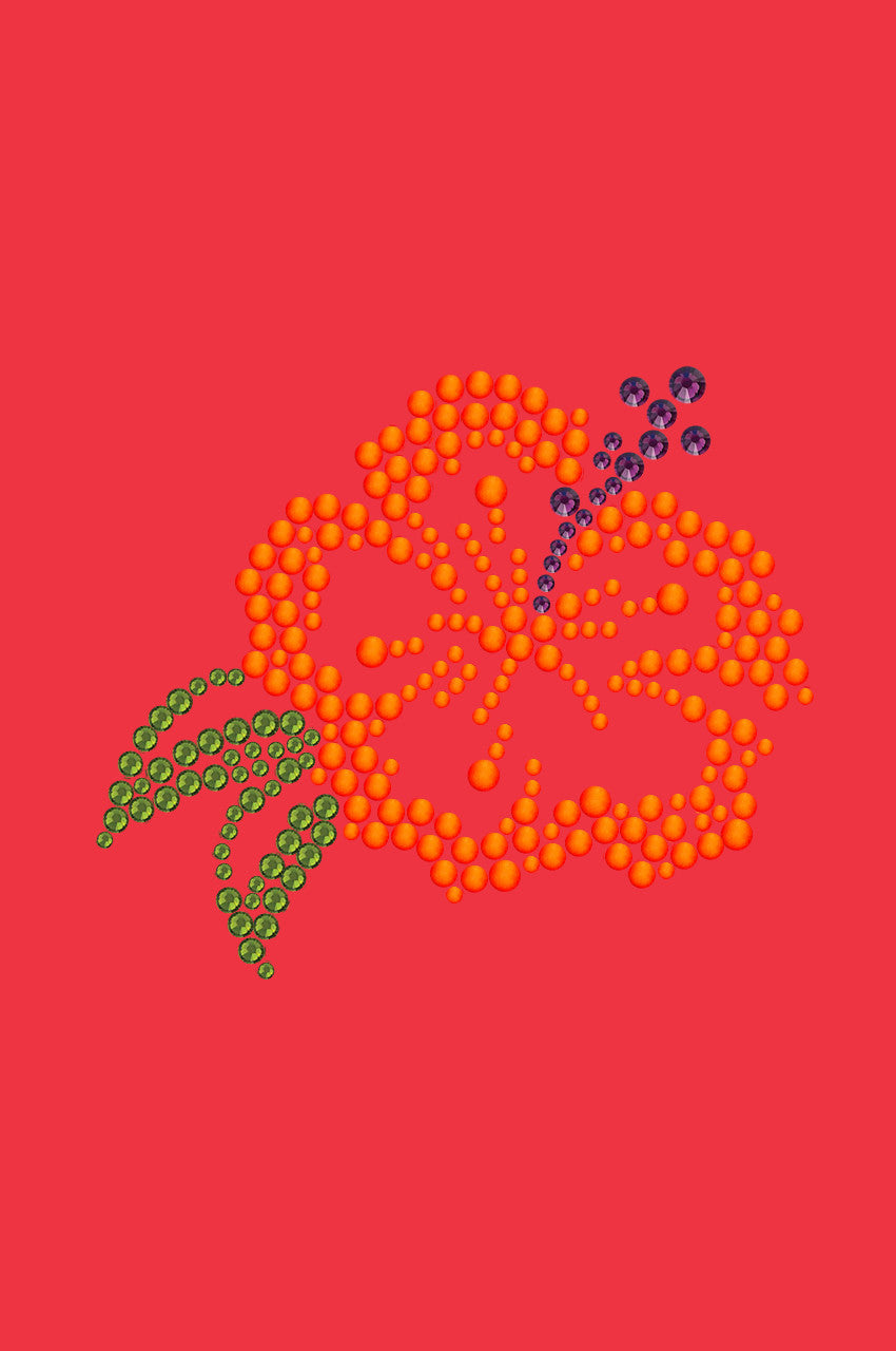 Orange Hibiscus - Womens T-shirt
