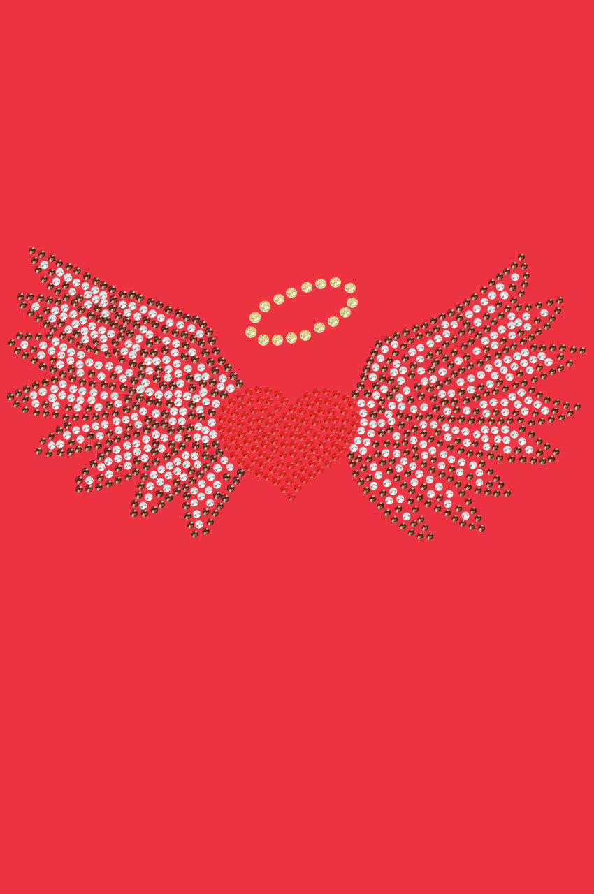 Heart with Wings & Halo - Womens T-shirt