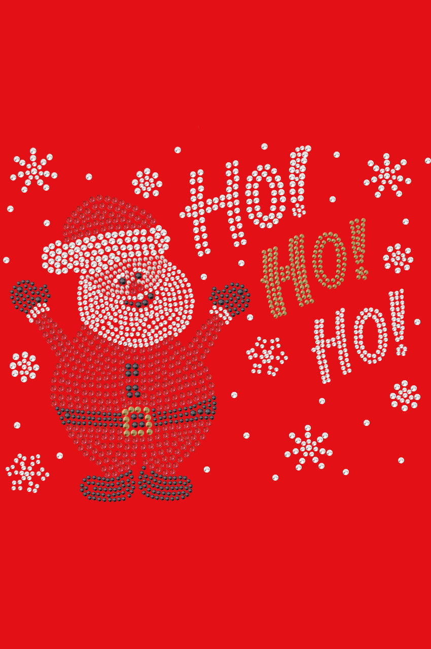 Ho Ho Santa with Snowflakes - Womens Tee