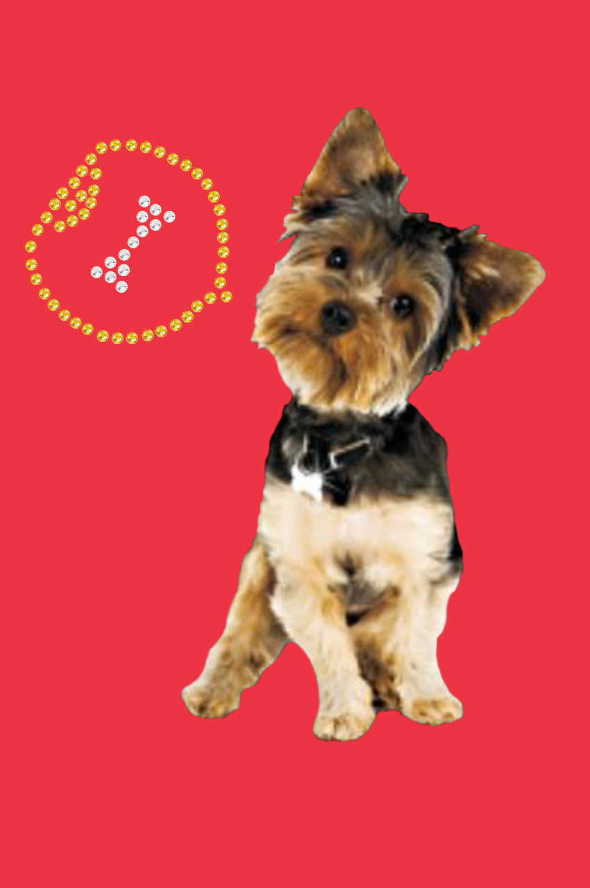 Yorkie with Bone - Womens Tee
