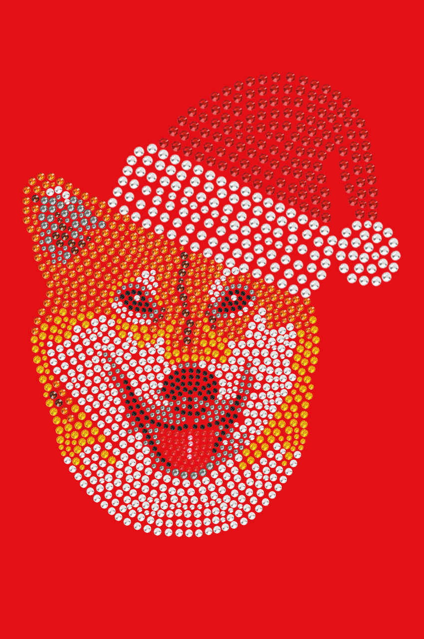 Shiba Inu with Santa Hat - Womens Tee