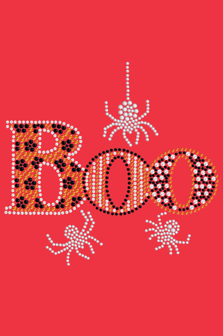 Boo with Silver Spiders - Womens T-shirt