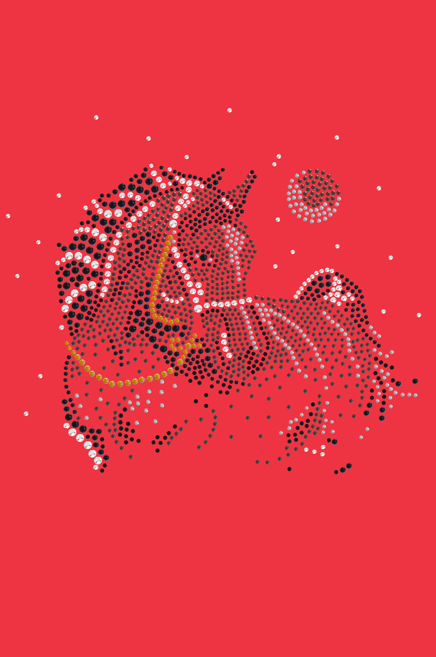 Horse with Stars & Moon - Womens T-shirt