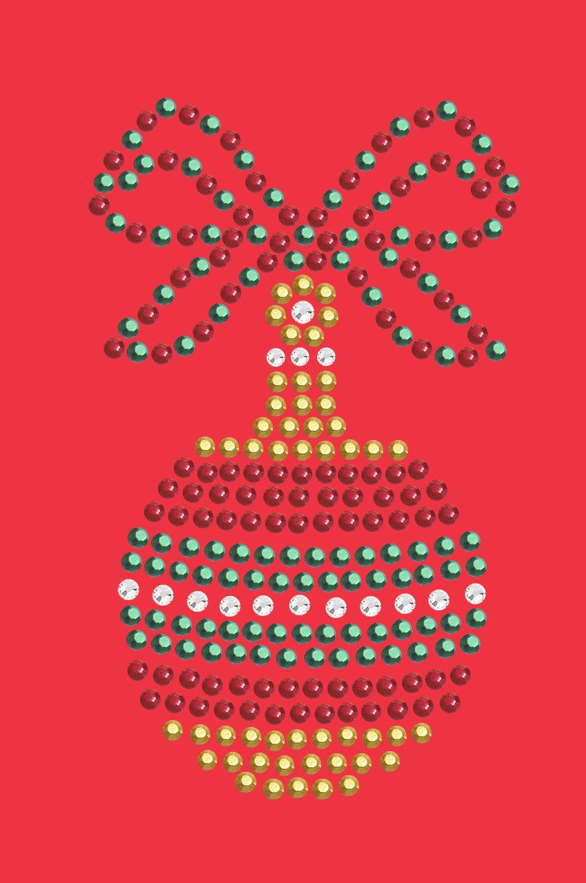 Red, Green, & Gold Christmas Ornament - Womens T-shirt