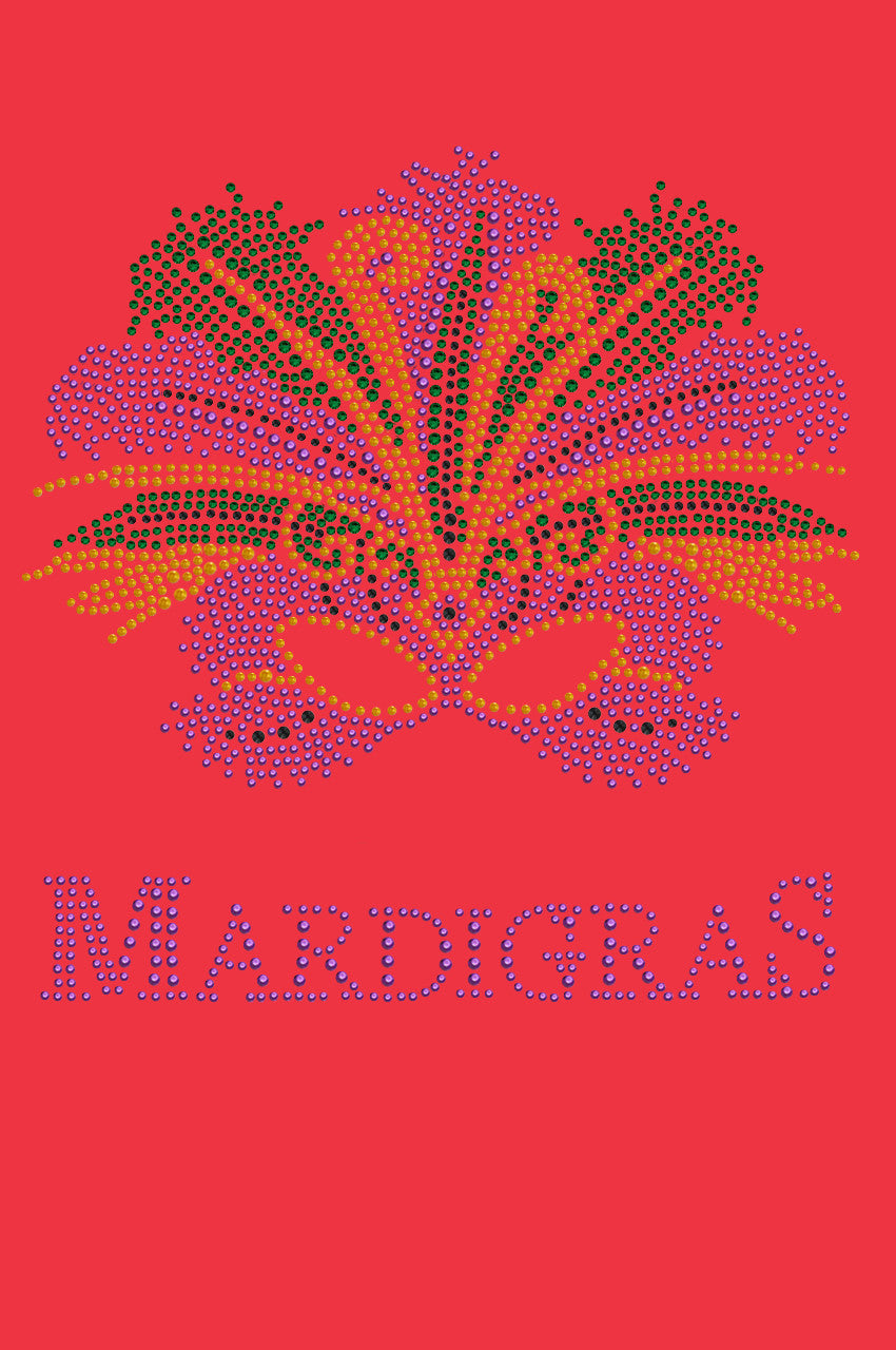 Madi Gras with Mask - Womens T-shirt