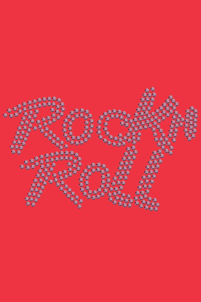 Rock n Roll (Pink Rhinestuds) - Womens T-shirt