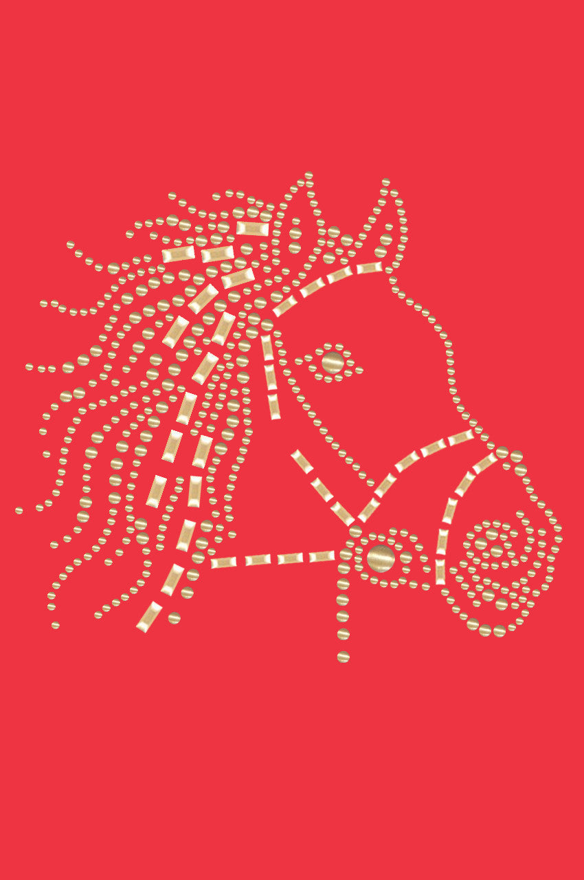 Horse Face (Gold) - Womens T-shirt