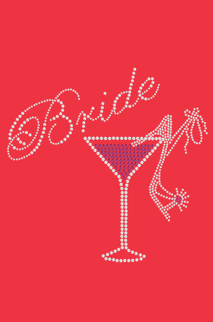 Bride with Drink & High Heel Shoe - Womens T-shirt