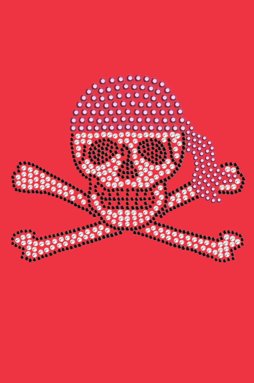 Skull with Pink Bandanna - Women's T-shirt