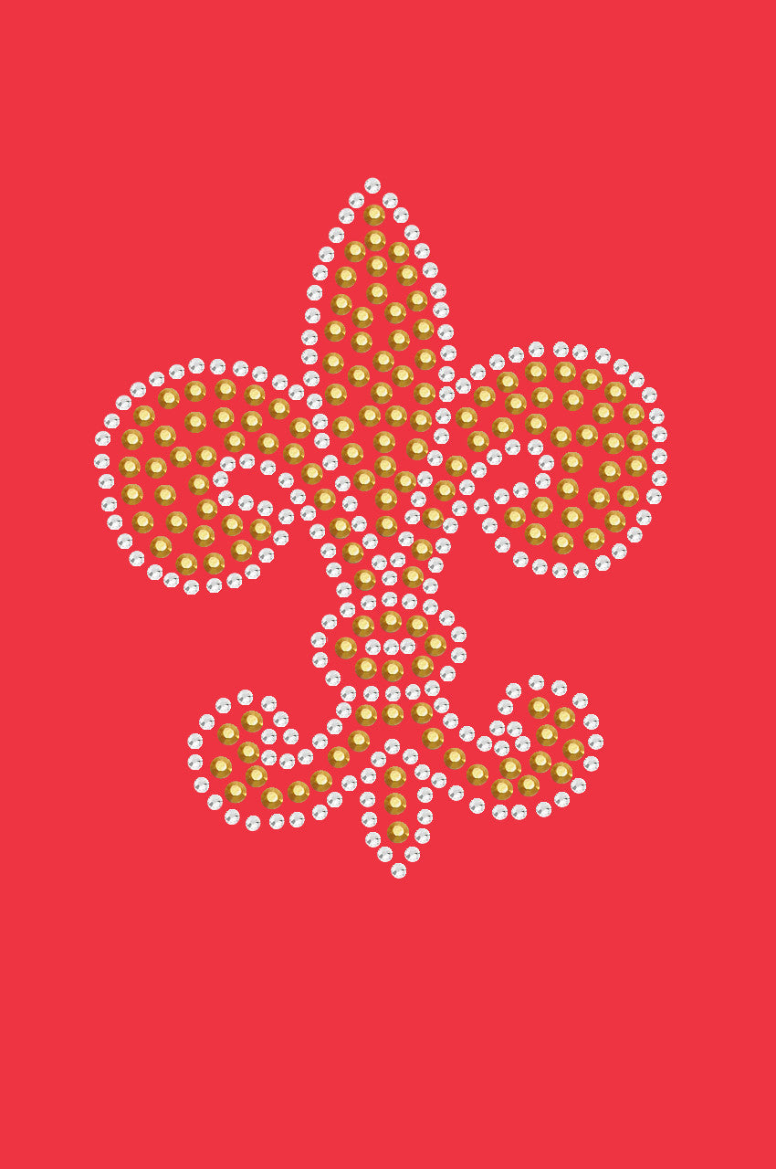 Fleur de Lis (Gold Rhinestuds) - Womens T-shirt