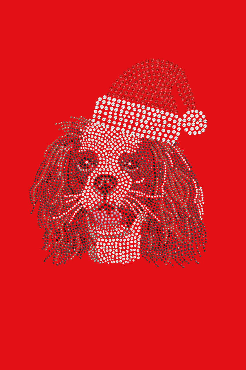 Cavalier King Charles Spaniel with Santa Hat - Womens Tee