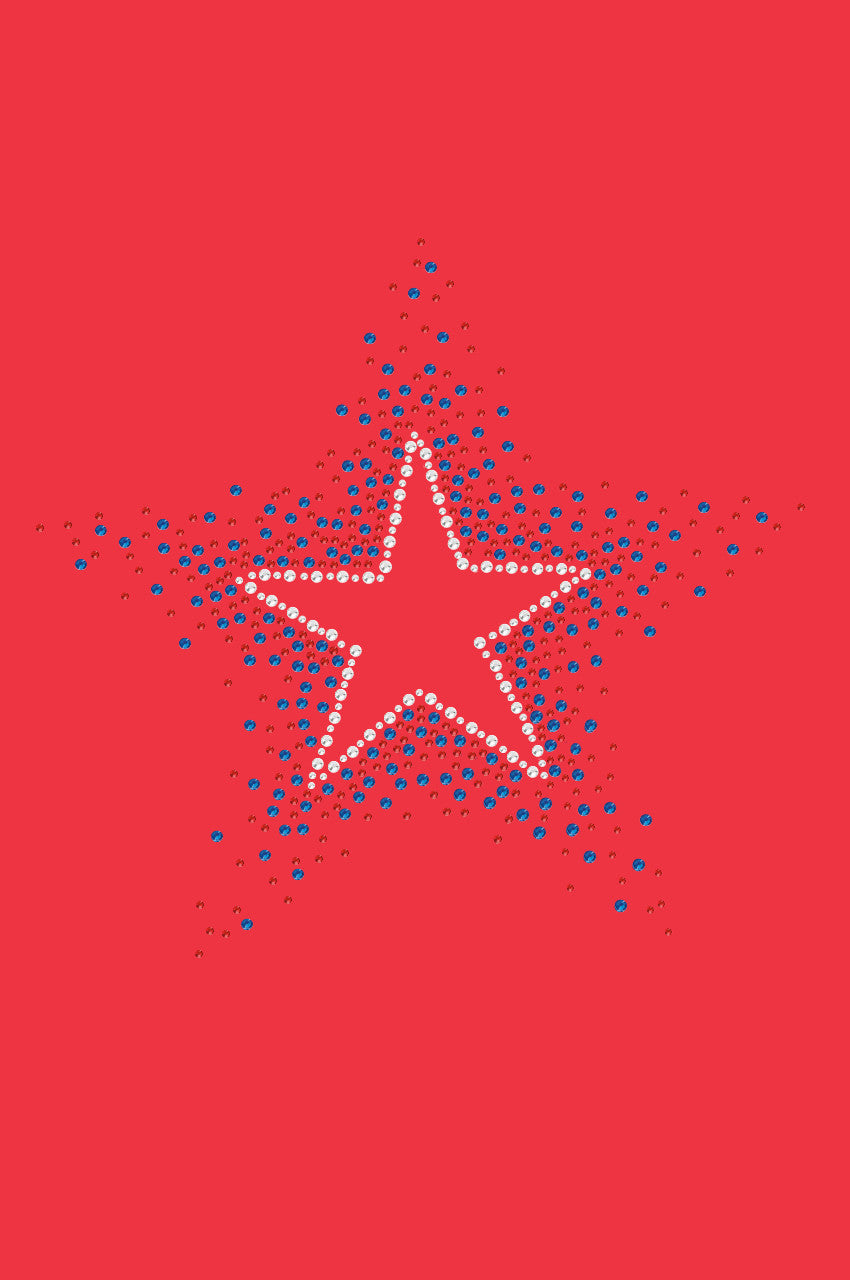 Star (Red & Blue) - Womens T-shirt