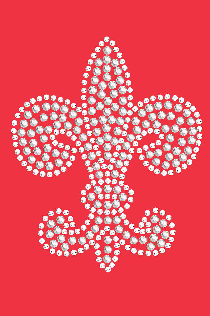 Fleur de Lis (Rhinestone & rhinestuds) - Bandanna