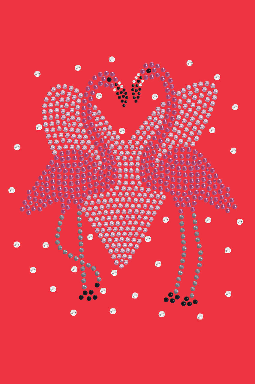 Flamingos with Heart- Womens Tee