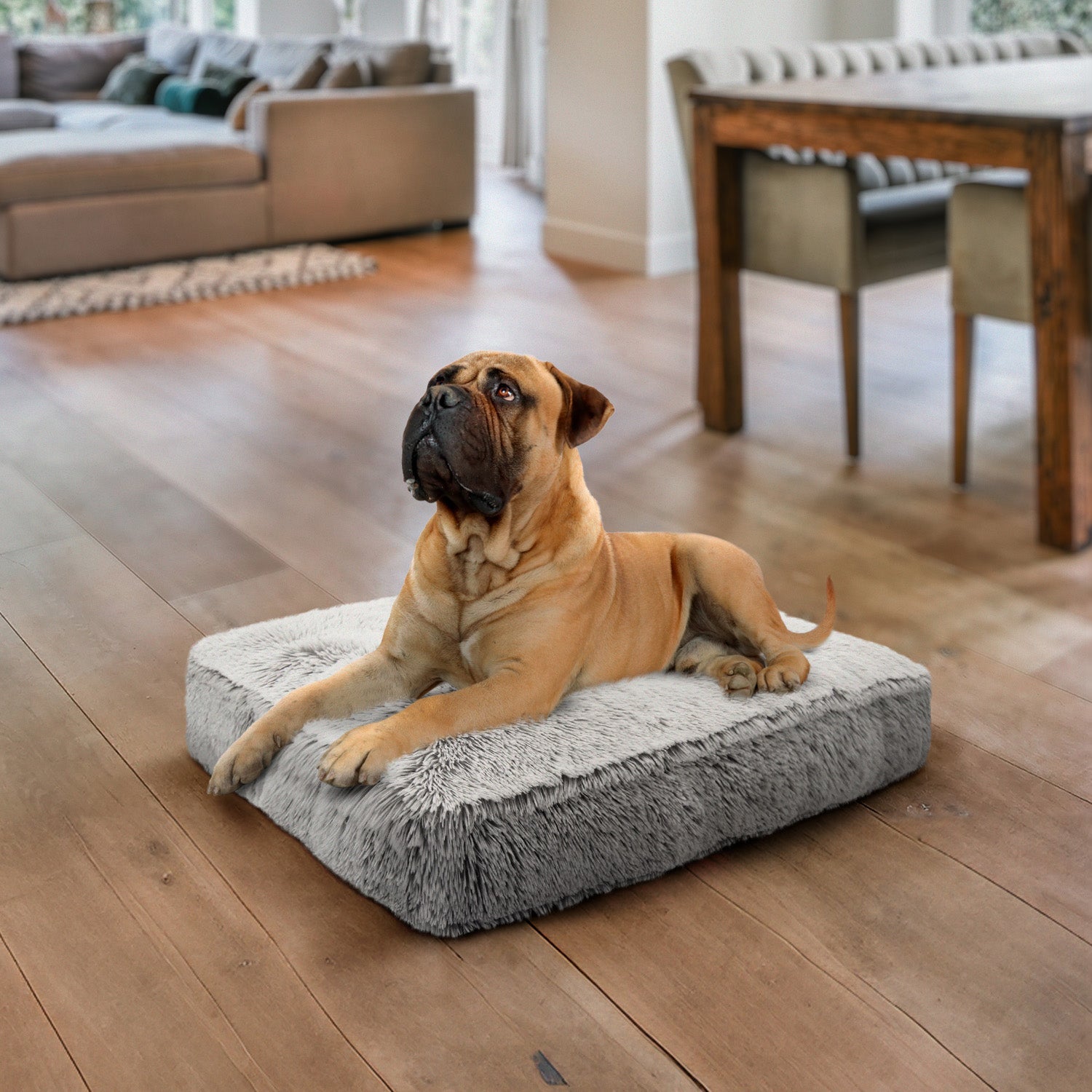 Bessie and Barnie other; fabric Dog Bed - multicolor-3; gray; brown - HT Animal Supply