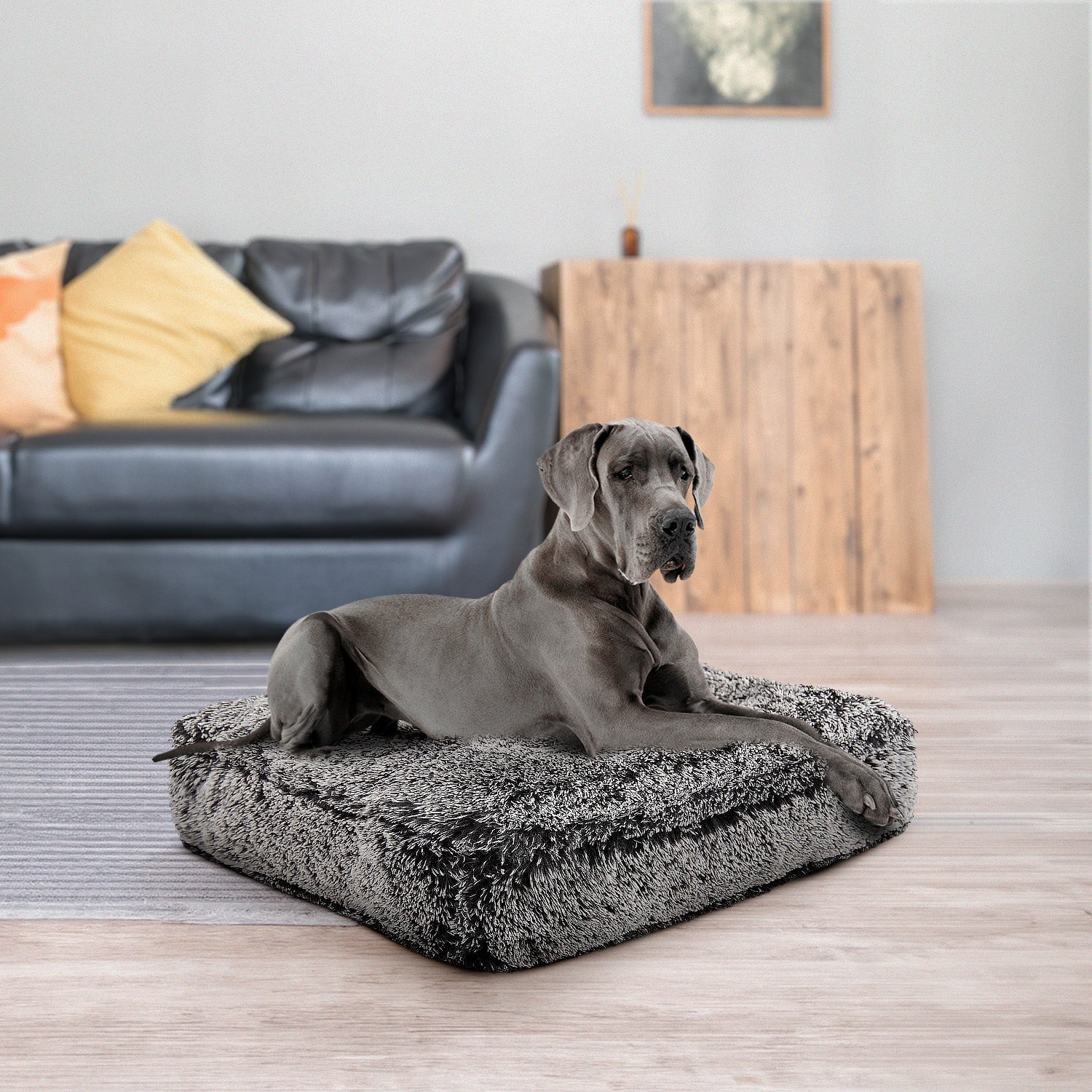 Bessie and Barnie other; fabric Dog Bed - multicolor-3; gray; brown - HT Animal Supply