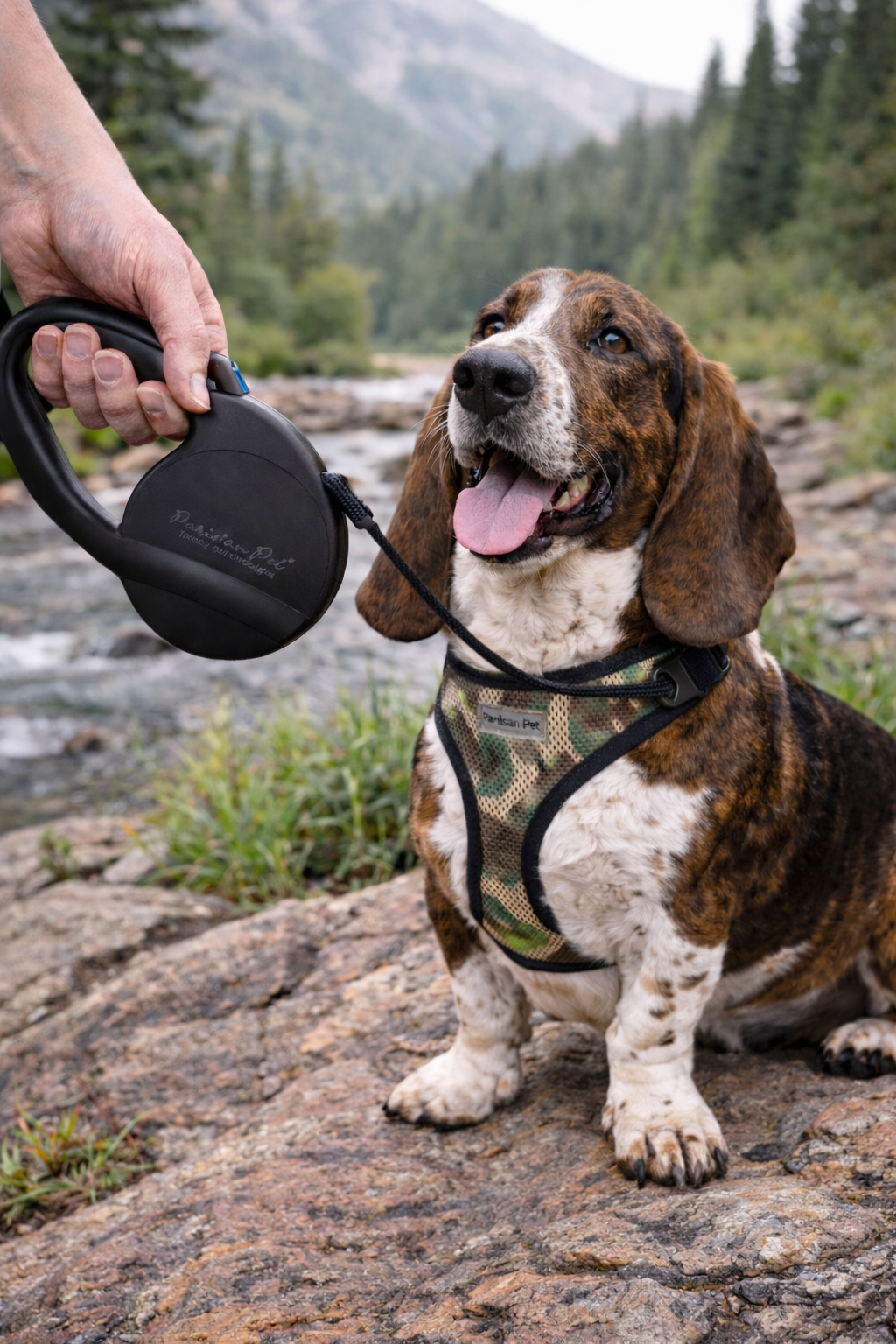 Parisian Pet Retractable Leash M-Black