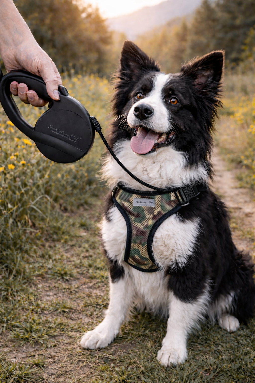 Parisian Pet Retractable Leash M-Black
