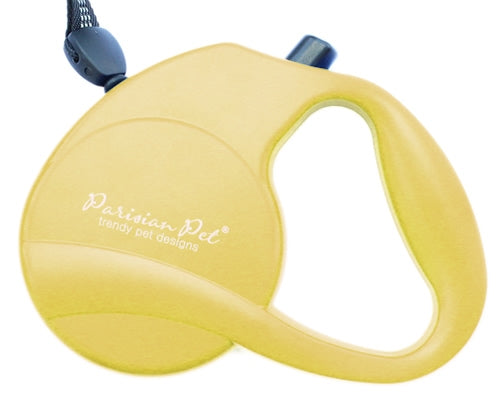 Parisian Pet Retractable Leash M for Dogs & Cats – 16-Foot Durable Leash for Dogs Up to 44 lbs, Yellow