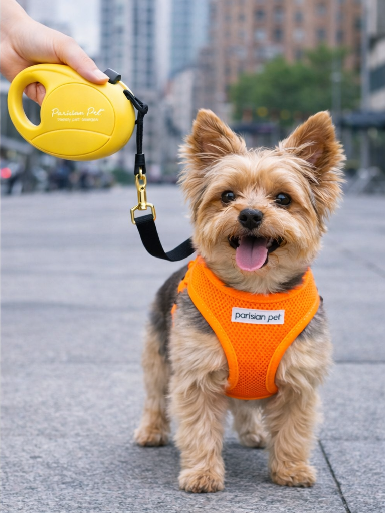 Parisian Pet Retractable Leash M-Yellow