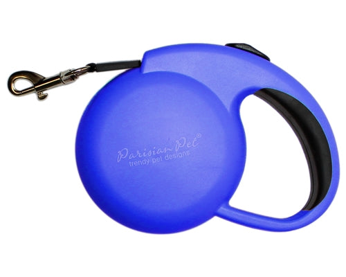 Parisian Pet Mini Retractable Leash for Dogs & Cats – Lightweight 10-Foot Leash, Blue