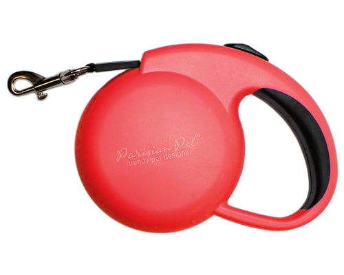 Parisian Pet Mini Retractable Leash for Dogs & Cats – Lightweight Dog Leash for Small Pets, Red