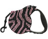 Parisian Pet Crystal Retractable Leash Zebra Pink