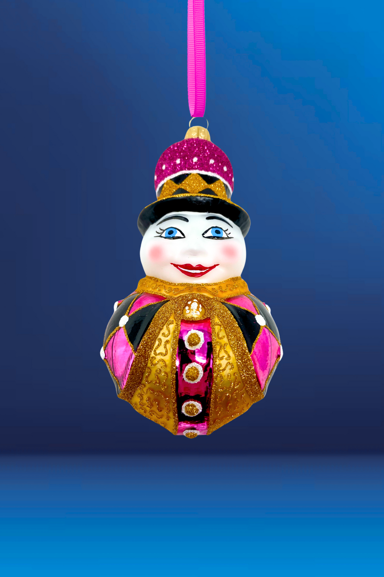 Rosie Noelle Snowman Glass Ornament