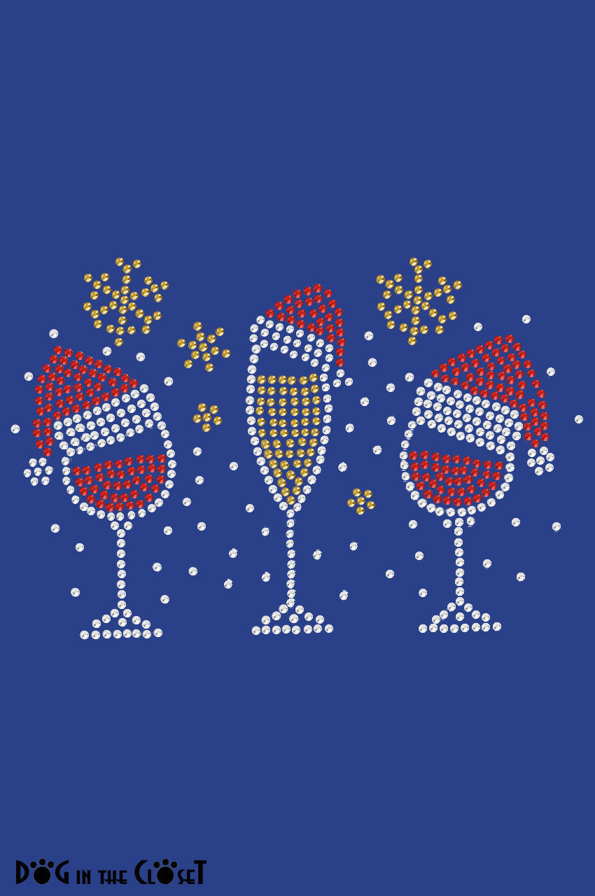 Christmas Wine Glasses - Womens Tee