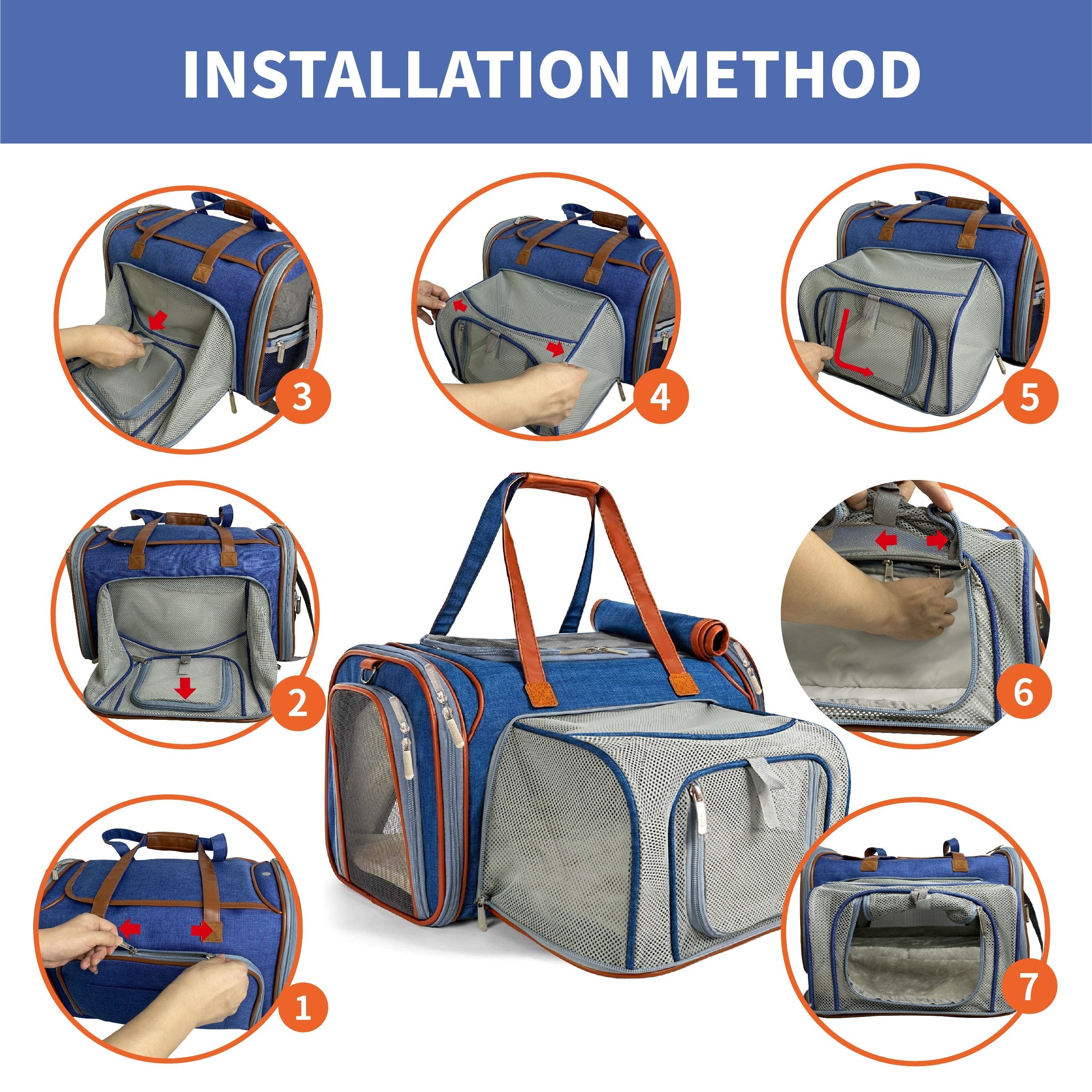 Mr. Peanuts Gold Series Mini Size Airline Compliant Expandable Pet Carrier 
