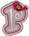 Curly Pink R - Patch