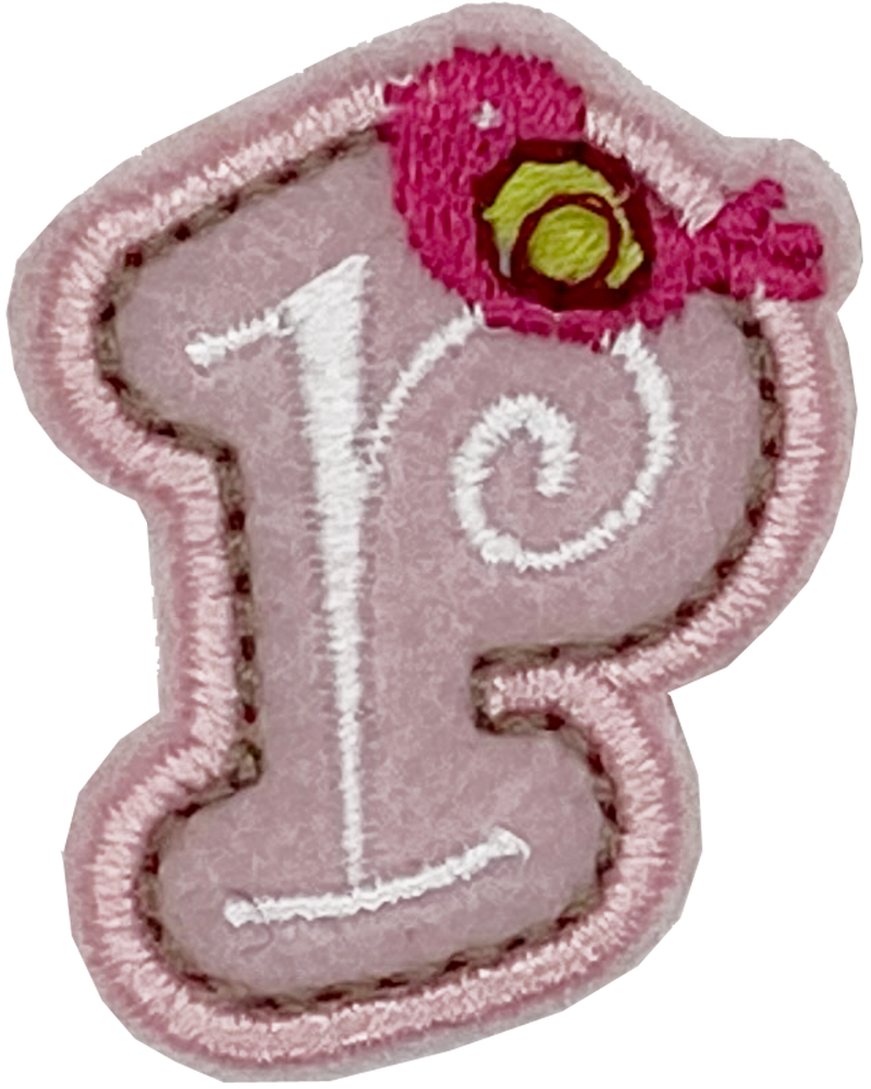 Curly Pink R - Patch