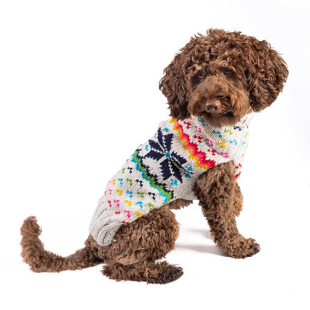 Chilly Dog Rainbow Snowflake Wool Dog Sweater