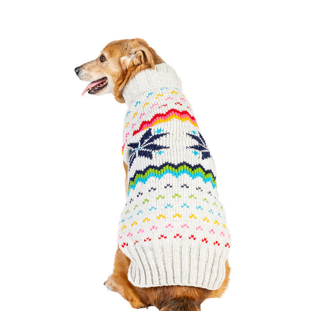 Chilly Dog Rainbow Snowflake Wool Dog Sweater