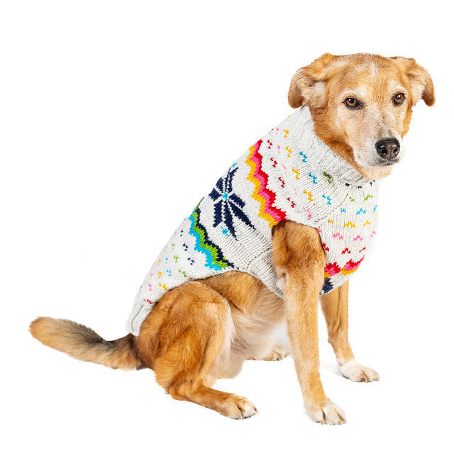 Chilly Dog Rainbow Snowflake Wool Dog Sweater