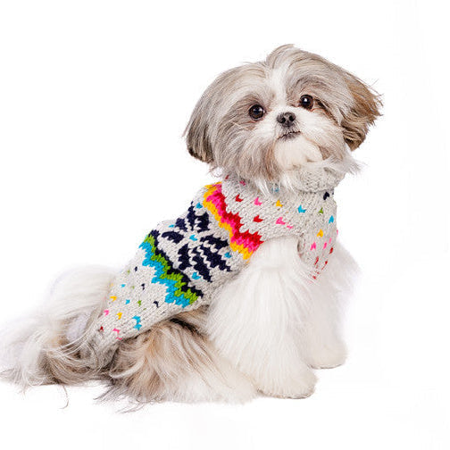 Chilly Dog Rainbow Snowflake Wool Dog Sweater