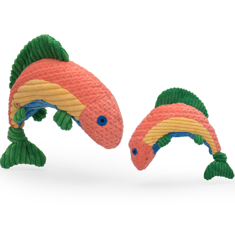 Rauccous Rainbow Trout Knottie Plush Dog Toy