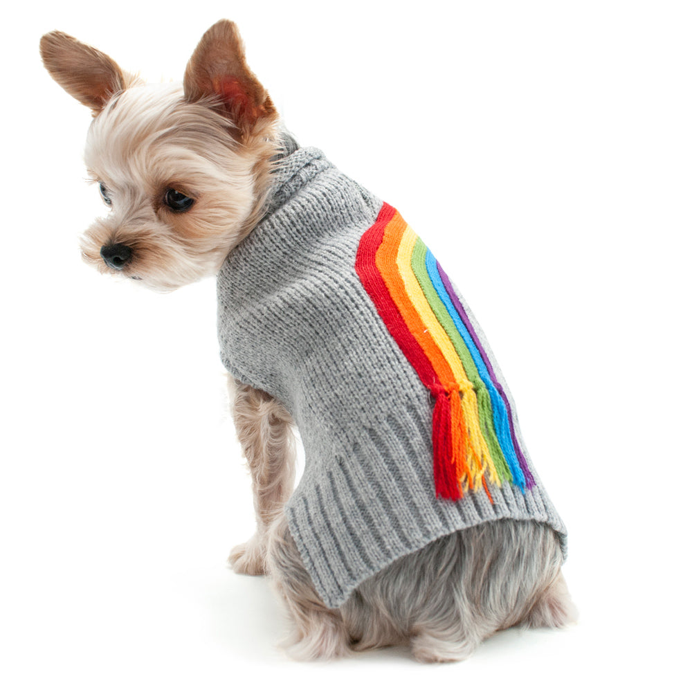 DOGO Rainbow Turtleneck Dog Sweater