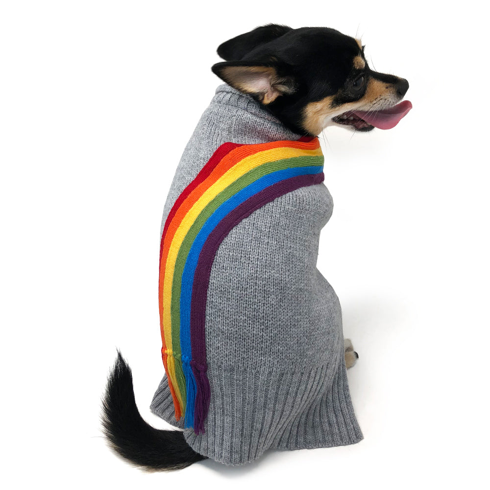 DOGO Rainbow Turtleneck Dog Sweater